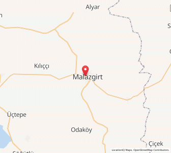 Map of Malazgirt, Muş