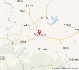 Map of Malkara, Tekirdağ