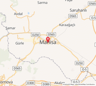 Map of Manisa, Manisa