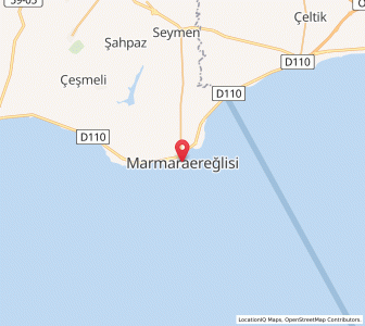 Map of Marmara Ereğlisi, Tekirdağ