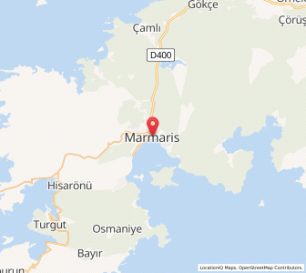 Map of Marmaris, Muğla