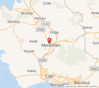 Map of Menemen, İzmir Province