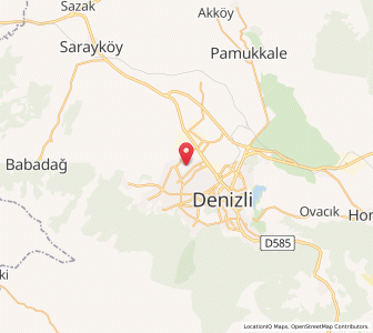 Map of Merkezefendi, Denizli