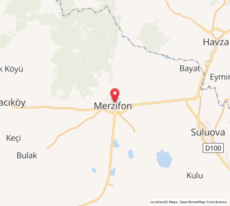Map of Merzifon, Amasya