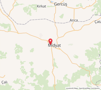 Map of Midyat, Mardin