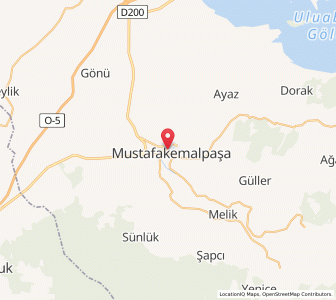 Map of Mustafakemalpaşa, Bursa Province