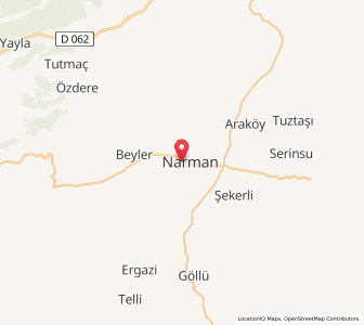 Map of Narman, Erzurum