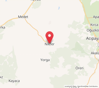 Map of Nikfer, Denizli