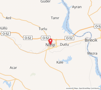 Map of Nizip, Gaziantep