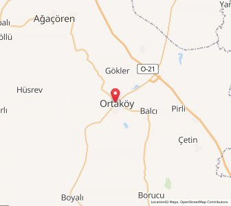 Map of Ortaköy, Aksaray