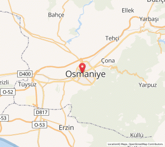 Map of Osmaniye, Osmaniye