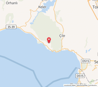 Map of Özdere, İzmir Province