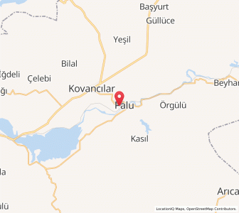 Map of Palu, Elazığ