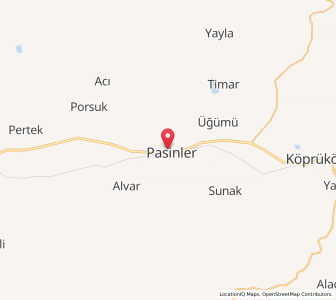 Map of Pasinler, Erzurum