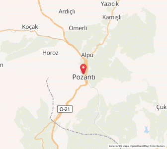Map of Pozantı, Adana