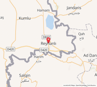 Map of Reyhanlı, Hatay