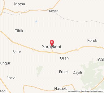 Map of Saraykent, Yozgat