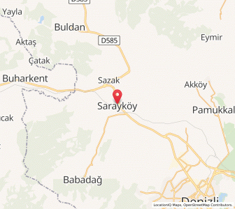 Map of Sarayköy, Denizli