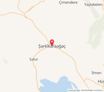 Map of Şarkîkaraağaç, Isparta