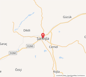 Map of Şarkışla, Sivas