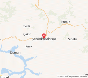 Map of Şebin Karahisar, Giresun