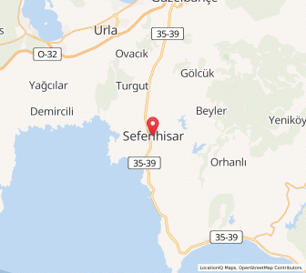 Map of Seferihisar, İzmir Province