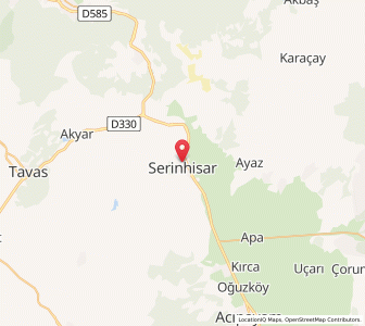 Map of Serinhisar, Denizli