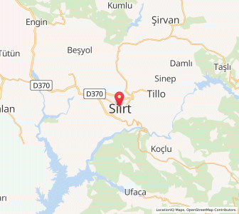 Map of Siirt, Siirt
