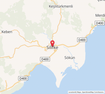 Map of Silifke, Mersin
