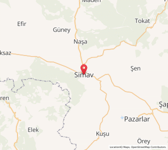 Map of Simav, Kütahya