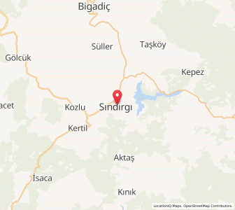 Map of Sındırgı, Balıkesir