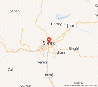 Map of Sivas, Sivas