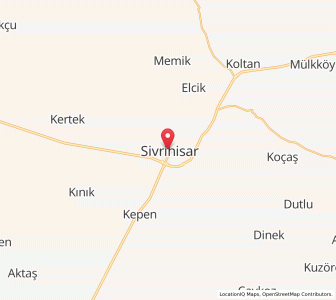Map of Sivrihisar, Eskişehir