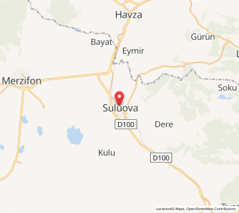 Map of Suluova, Amasya
