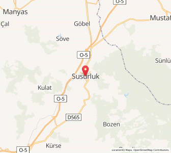 Map of Susurluk, Balıkesir