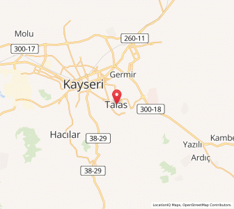 Map of Talas, Kayseri