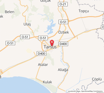 Map of Tarse, Mersin