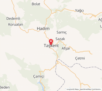 Map of Taşkent, Konya