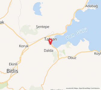 Map of Tatvan, Bitlis