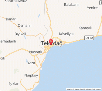 Map of Tekirdağ, Tekirdağ