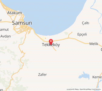 Map of Tekkeköy, Samsun