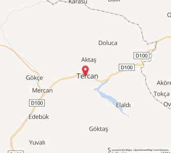 Map of Tercan, Erzincan