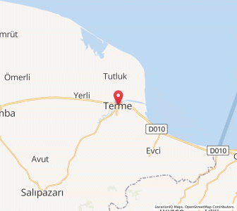 Map of Terme, Samsun