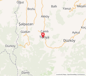 Map of Tonya, Trabzon