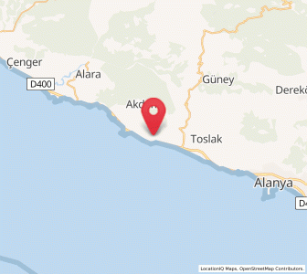 Map of Türkler, Antalya