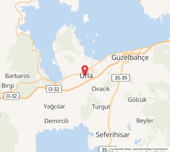 Map of Urla, İzmir Province