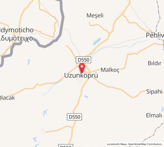 Map of Uzunköprü, Edirne