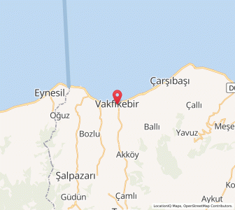 Map of Vakfıkebir, Trabzon