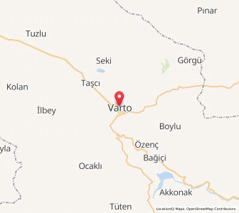 Map of Varto, Muş