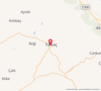 Map of Yalvaç, Isparta